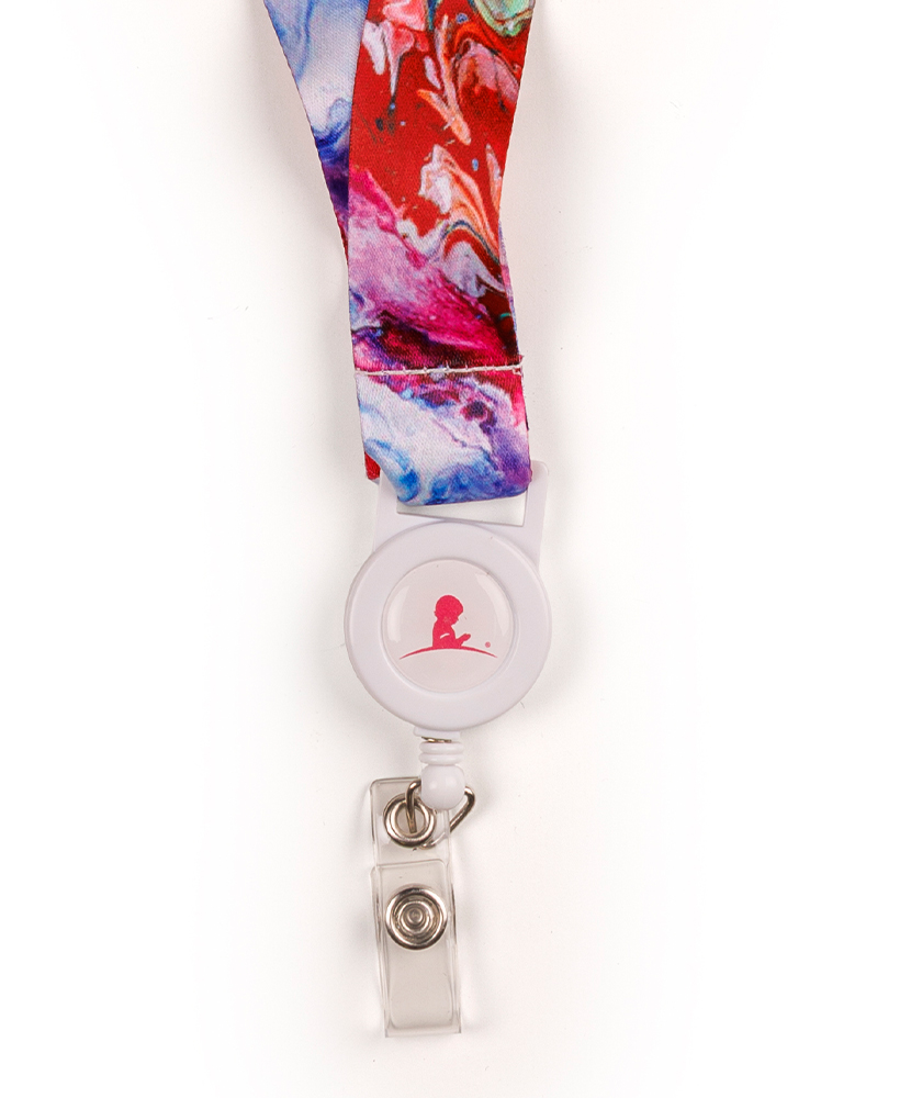 Primary image Patient Art Paint Swirls Lanyard - Victoria
